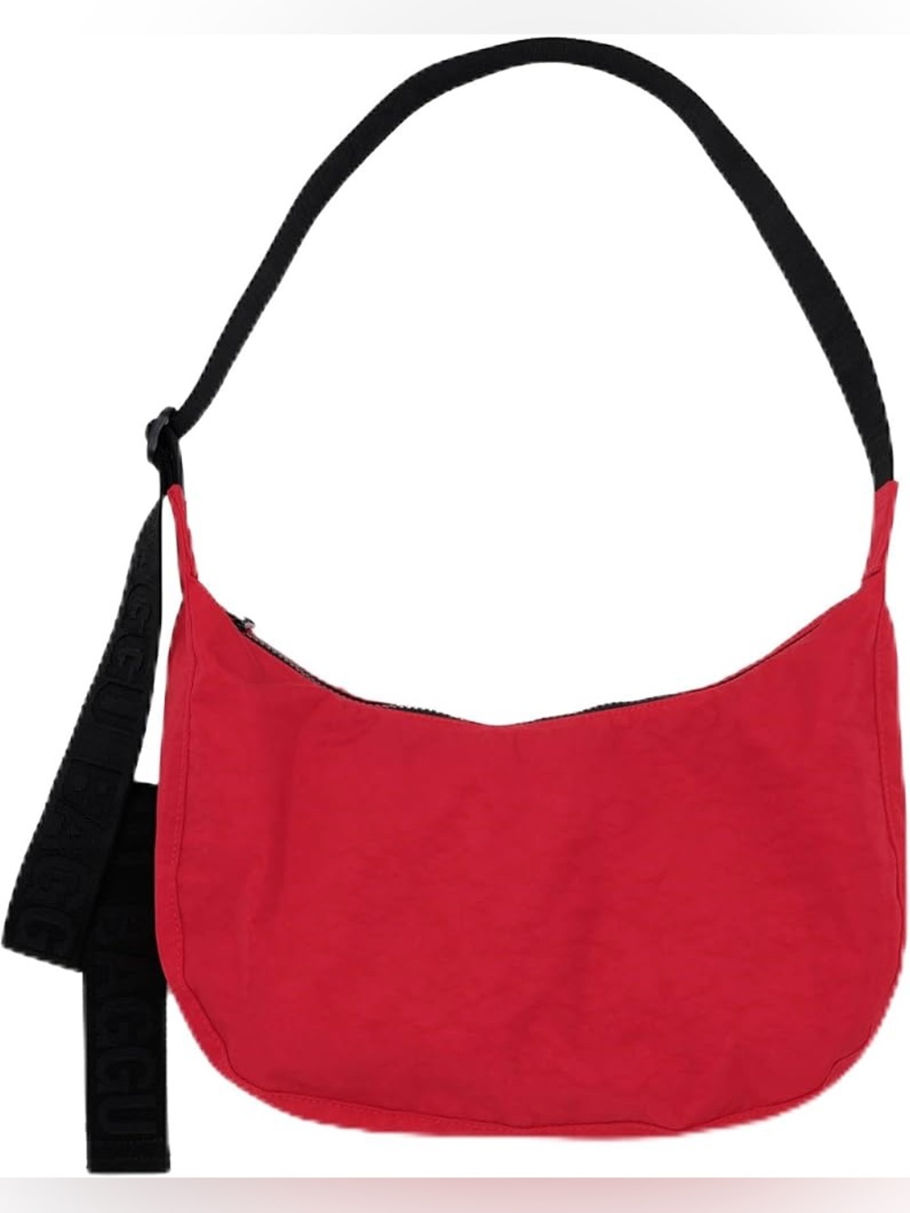 BAGGU Medium Nylon Crescent Bag / Candy Apple / Purse / Baggu Girlie